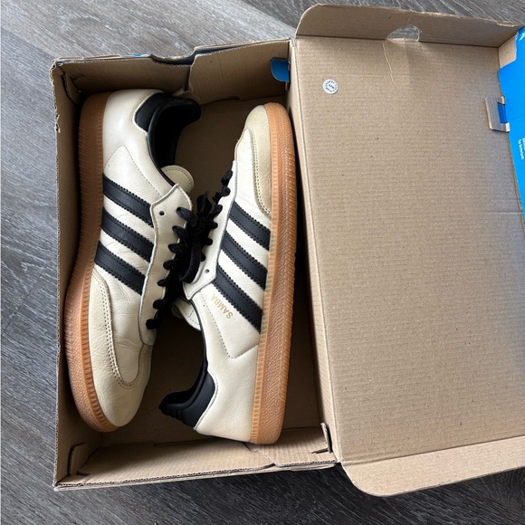 adidas Shoes - Adidas womens Black and Cream Samba